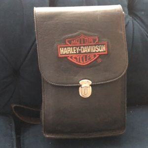 Harley Davidson Small Backpack Bag Genuine Leather Women's Purse Motorcycle
